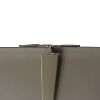 Splashwall Composite H-Joint Panel Straight Joint (L)2440mm (T)4mmHessian from B&Q