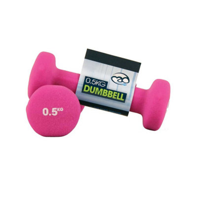 Fitness Mad Enhance Your Workout With 0.5Kg Neoprene Dumbbells - Perfect For Home Gyms Pink