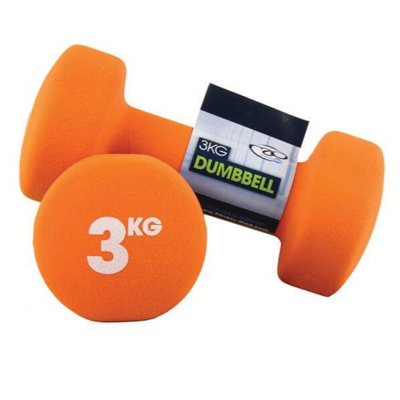 B&Q - Enhance Your Workouts With  3Kg Neoprene DumbbellsPair For Home & Studio Use