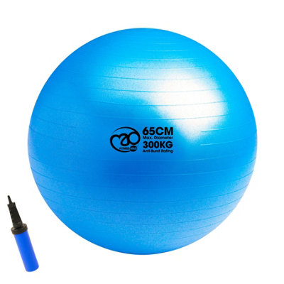 Fitness Mad 300Kg Antiburst Swiss Ball Blue 65Cm from B&Q