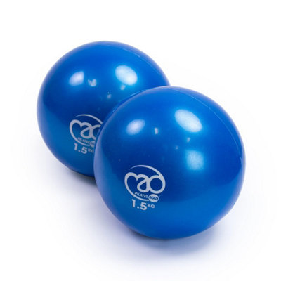 Fitness-Mad Unisex Bleu Pilates Ball 1.5 (X2) - Image 4