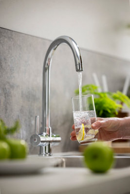 Horizon by Abode Abode Contemporary Filtered Water Kitchen Mixertap In Chrome from B&Q