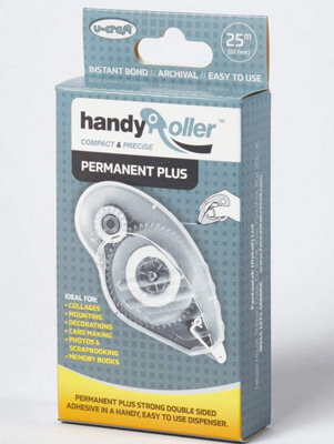 U-Craft Handy Tape Roller 25M Permanent Plus Strong Double Sided Adhesive from B&Q