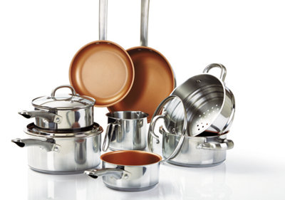 Cermalon Stainless Steel 8 Piece Cookware Set from B&Q