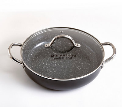 Durastone Unisex Black Professional 28Cm Family Pan In - Image 4