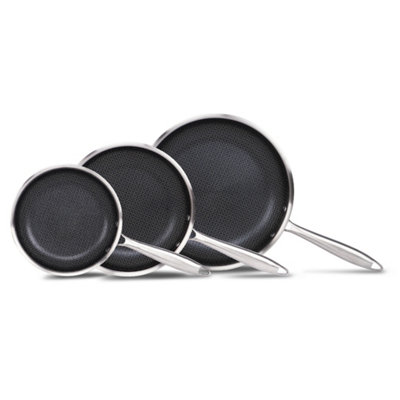 Cermalon Triply Set Of 3 Frying Pans from B&Q