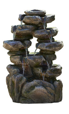 B&Q -  Aspen Garden Water FountainMains Powered