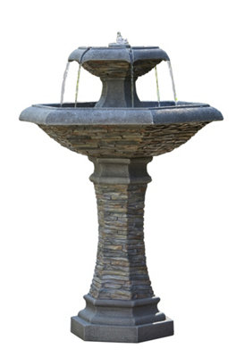 B&Q -  Chatsworth Garden Water FountainMains Powered