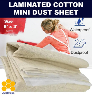 Laminated Cotton Dust Sheet For  Painting And Decorating(L)1.8M(W)0.9M from B&Q