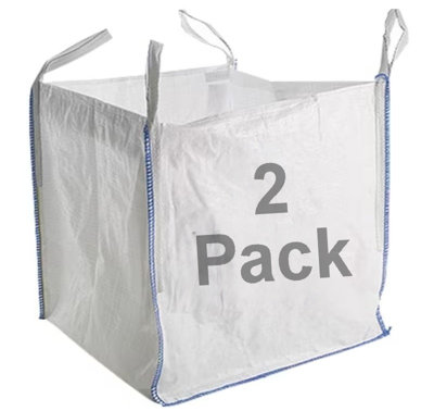  - 2Xtonne Bags 1 Tonne Fibc Bulk Bags Heavy Duty Builders Garden Waste Jumbo Sacks 86X86X86Cm