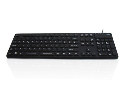 B&Q - Accuratus Easy-Clean  105Usb & Ps/2 105 Key Sealed Ip67 Antibacterial Clinical / Medical Keyboard