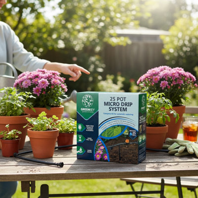  - Greenkey 25 Pot Micro Drip Irrigation System  Automatic Watering Kit
