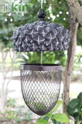 Metal Hanging Acorn Bird Feeder from B&Q