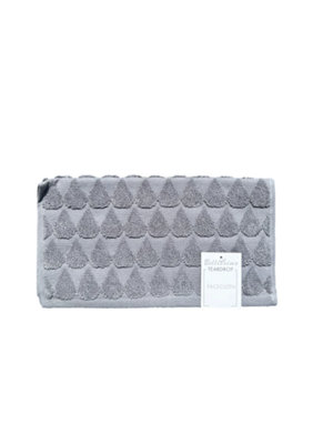 Teardrop Cotton 600Gsm Heavyweight Face Cloth Grey 2 Pack from B&Q