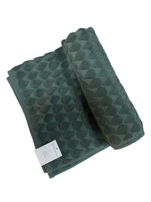 Teardrop 600Gsm Heavyweight Cotton 2 Pack Hand Towel Laurel Green from B&Q