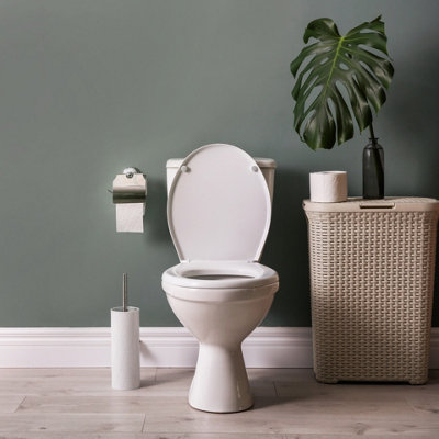 Family Seat Top Fix Slow Close Quick Release Toilet Seat from B&Q