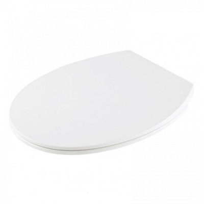 Family Seat Slim Oval Top Fix Slow Close Quick Release Toilet Seat from B&Q