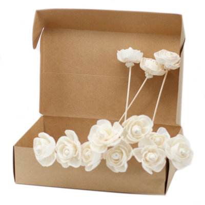 Serenityy Natural Diffuser FlowersHandcrafted Sola Wood Rose On Reed23Cm String5.5Cm Diameter from B&Q