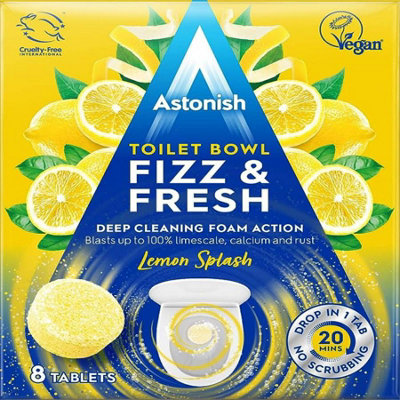 Astonish Toilet Bowl Fizz & Fresh Lemon Splash 8 Tabs from B&Q