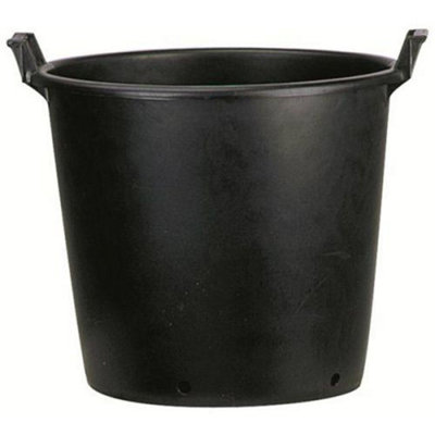 Pasquini & Bini Black Extra Large Plastic Container Plant Pots With Handles 130Lt - Image 2