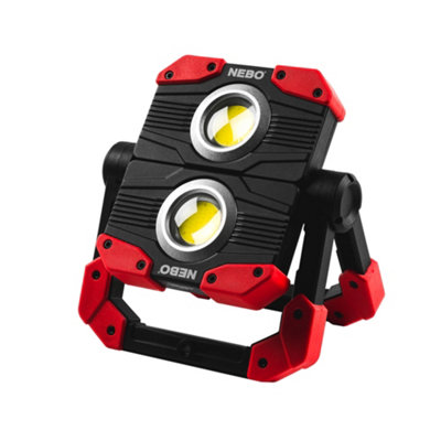 Nebo Omni 2K 2000 Lumen Rechargeable Work Light with Power Bank, Dual COB Panels and Magnetic Handles for Site Use - Image 5