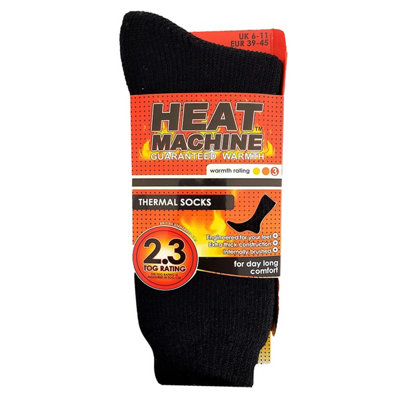 Heat Machine Mens Black Socks - Image 5