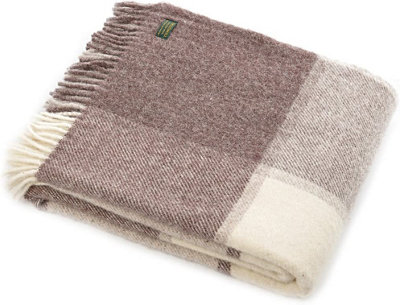 Tweedmill Block Check Jacob 100% Wool Throw from B&Q