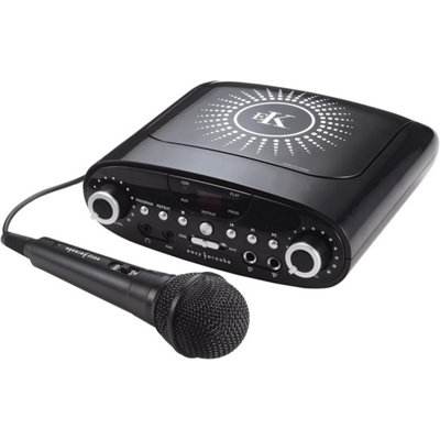 Accessotech Black Professional Karaoke Machine Portable Tv Connectable System With Microphone Bluetooth And Cdg Support