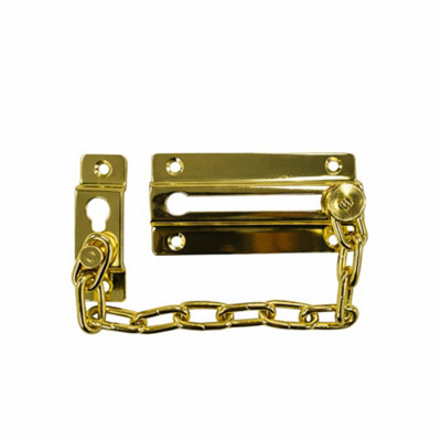 UAP Limited Uap Heavy Duty Sliding Door Security Chain (230mm) SteelPolished Brass from B&Q