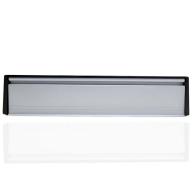 B&Q -  Firemongery Framemaster 12" Letterplate Replacement For 44mm Timber Fd30 Doors Silver Anodised