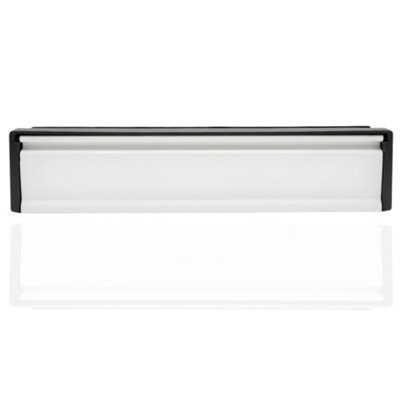 B&Q -  Firemongery Framemaster 12" Letterplate Replacement For 44mm Timber Fd30 Doors White
