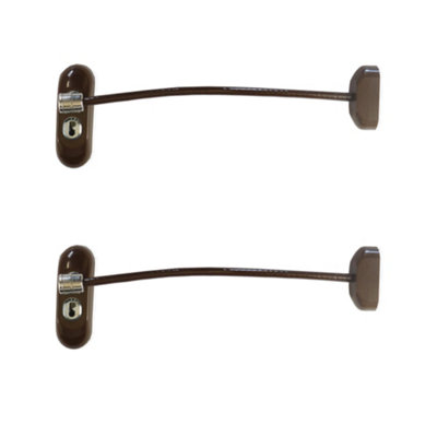 UAP Limited Uap Window Restrictor With KeyWindow Safety Locks20Cm CableAll Types Of Windows2 LocksBrown from B&Q
