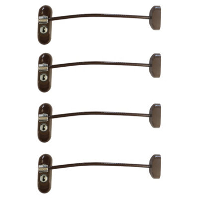 UAP Limited Uap Window Restrictor With KeyWindow Safety Locks20Cm CableAll Types Of Windows4 LocksBrown from B&Q
