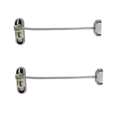 UAP Limited Uap Window Restrictor With KeyWindow Safety Locks20Cm CableAll Types Of Windows2 LocksChromeClear Cable from B&Q