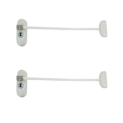 UAP Limited Uap Window Restrictor With KeyWindow Safety Locks20Cm CableAll Types Of Windows2 Locks -WhiteWhite Cable from B&Q