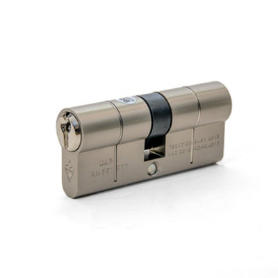 B&Q -  Uap Double Euro Cylinder Lock1 Star Kitemarked Door Barrel Lock3 KeysSuitable For All Door Types30/70 (100mm)Nickel
