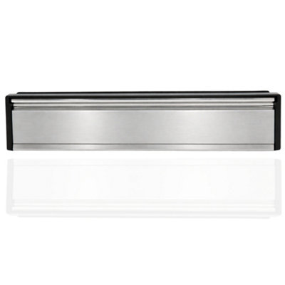 B&Q -  Firemongery Framemaster 12" Stainless Steel Letterplate Replacement For 44mm Timber Fd30 Doors Satin Stainless