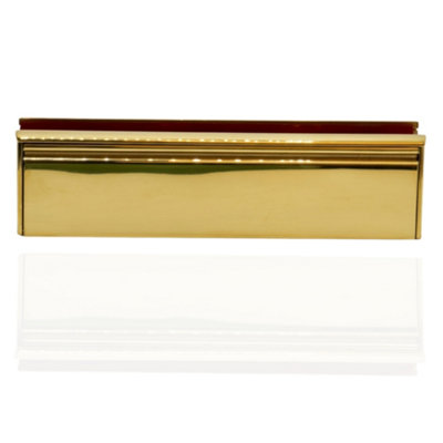 B&Q -  Firemongery Heavy Duty Stainless Steel 12" Letterplate Replacement For 44mm Timber Fd30 Doors Pvd Gold