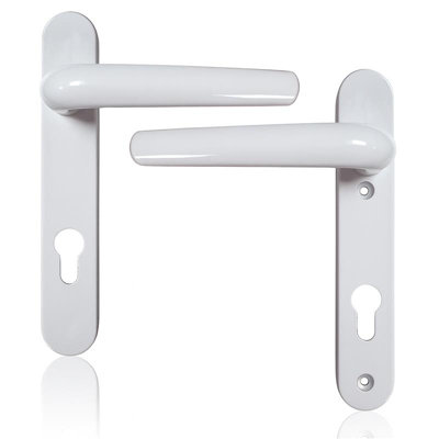 UAP Limited Uap Signature Short Backplate 219mm Aluminium External Door Handles Pair For UpvcComposite And Timber Doors White from B&Q