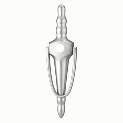 UAP Limited Uap Slimline Victorian Urn 8" Stainless Steel Door Knocker With Spyhole And Hidden Fixing In Satin Silver Finish from B&Q