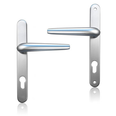 UAP Limited Uap Signature External Door Handles Pair 243mm Backplate In Aluminium For UpvcComposite And Timber Doors Silver Anodised from B&Q