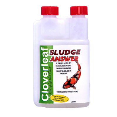 Cloverleaf Sludge Answer Remove Dirt Sludge Muck Koi Pond Water Filter Treatment from B&Q