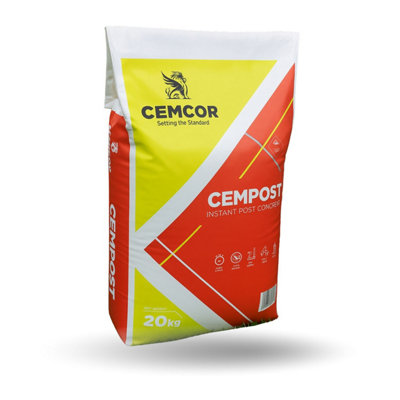  - 20Kg Cempost Post Concrete Fast Setting Concrete For Fence & Gate Posts 1 X 20Kg