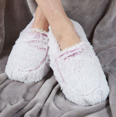 Warmies Ladies Pink Microwavable Slippers Wheat-Filled Lavender Scented Onesize (Uk3-7) from B&Q