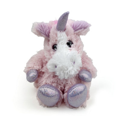Warmies Junior Plush Pink Unicorn Microwavable Weighted TeddyLavender ScentedHot Or Cold For Relaxation & Relief from B&Q