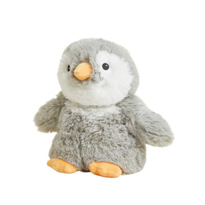  - Warmies Plush Grey Penguin Microwavable Weighted TeddyLavender ScentedHot Or Cold For Relaxation & Relief