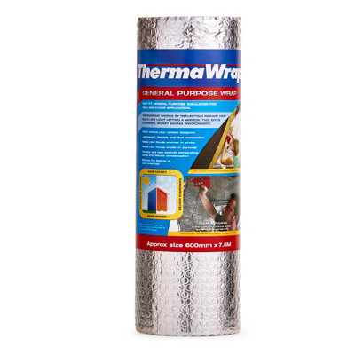 Ybs Reflective Membrane Silver Bubble Insulation Roll(L)7.5M (W)0.6M (T)3.5mm from B&Q