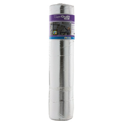 Ybs Superquilt-Lite Silver Reflective Insulation Roll(L)10M (W)1.2M (T)32mm from B&Q