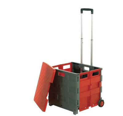 B&Q -  Gpc Grey And Red Large Folding Box Truck With Lid Gi042Y