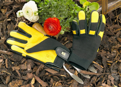 Gold Leaf Soft Touch Deerskin Leather Comfortable Rhs Gardening GlovesGents SizeGreat Gift from B&Q
